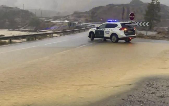 Imagen del paso de la borrasca 'Claudia' en Andalucía.