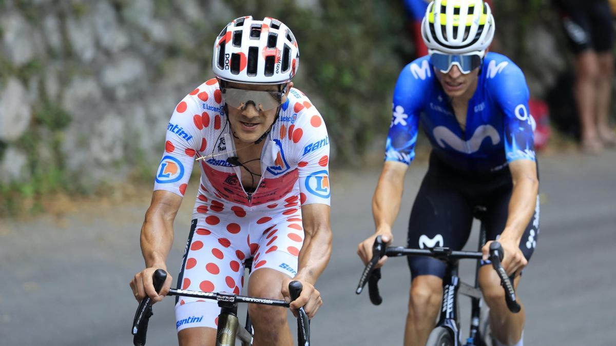 Richard Carapaz y Enric Mas, durante la fuga.