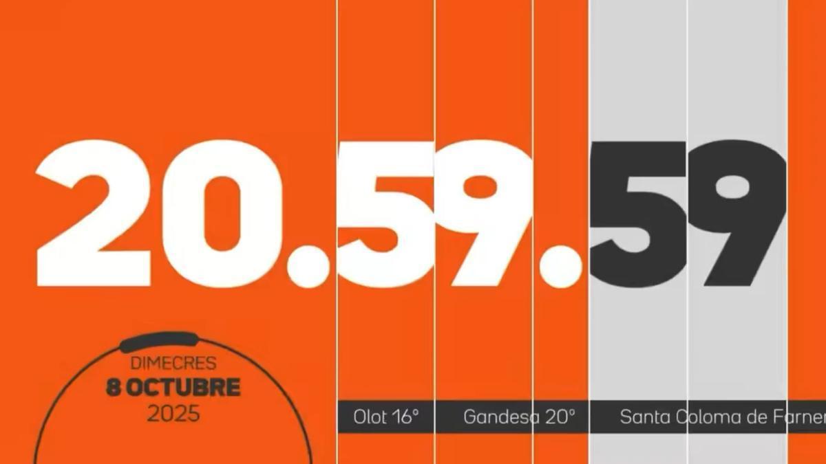 La imagen que se veía un segundo antes del inicio del informativo.