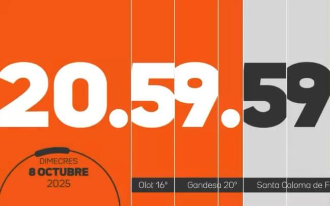 La imagen que se veía un segundo antes del inicio del informativo.