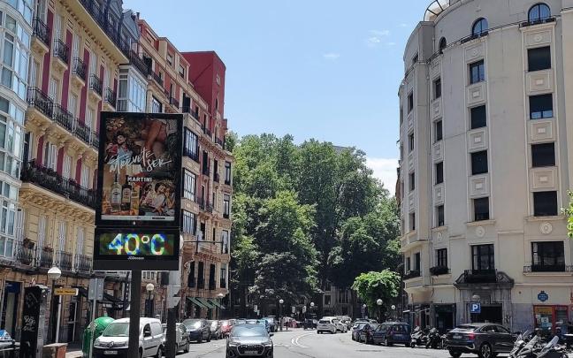 Termómetro marcando 40 grados en Bilbao