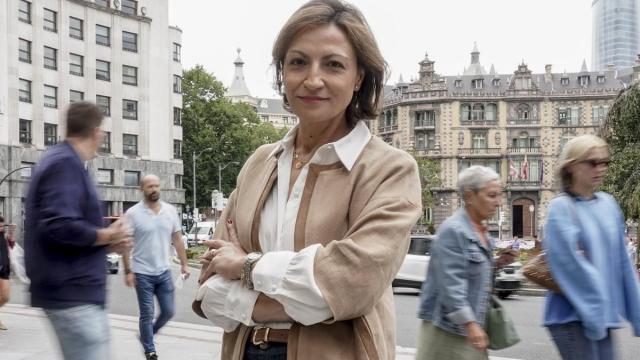 Carla Montero en su reciente visita a Bilbao para presentar su última novela