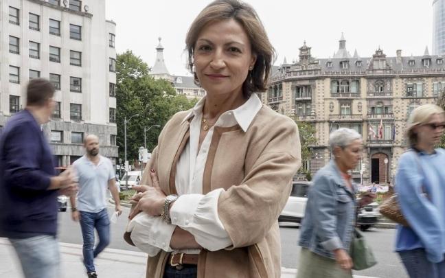 Carla Montero en su reciente visita a Bilbao para presentar su última novela
