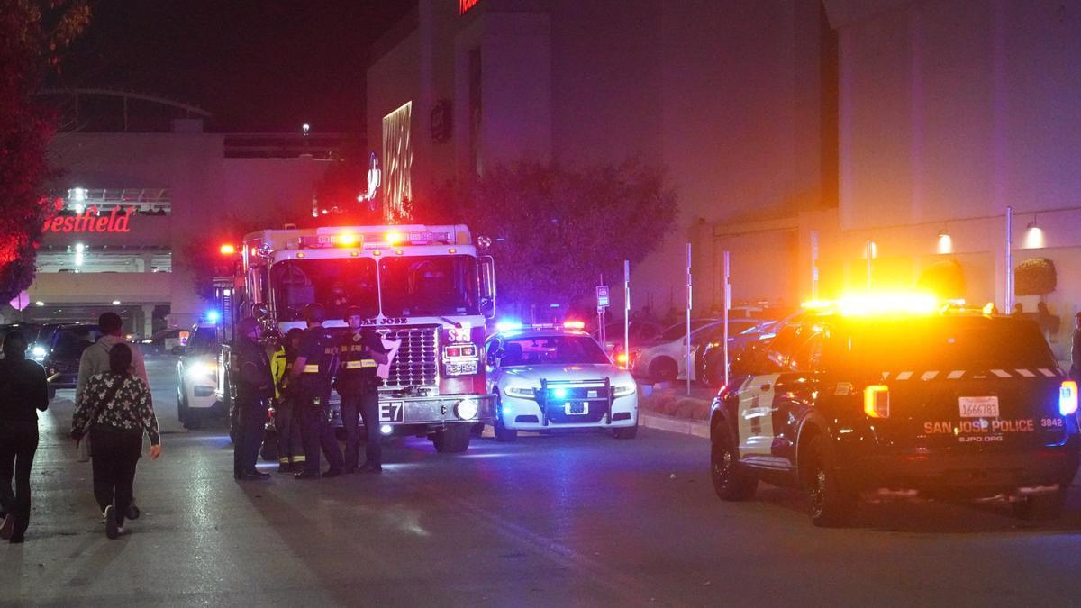 Fuerzas policiales desplazadas hasta el lugar del tiroteo.