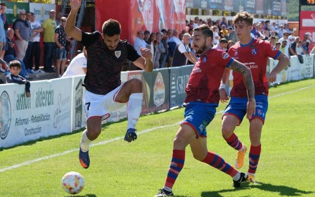 Aritz Pascual, con el Bilbao Athletic en Calahorra.
