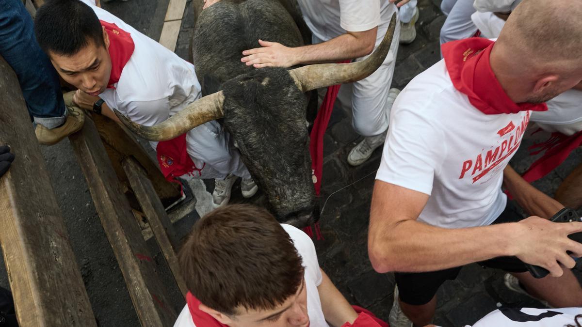 Imagen del quinto encierro de los Sanfermines de 2026
