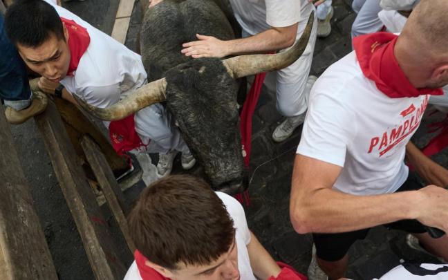 Imagen del quinto encierro de los Sanfermines de 2026