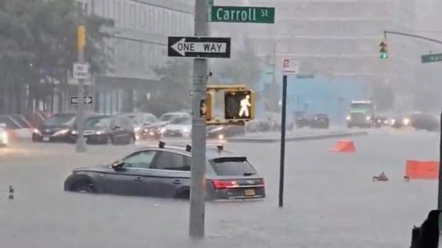 Inundaciones en el centro de Nueva York.