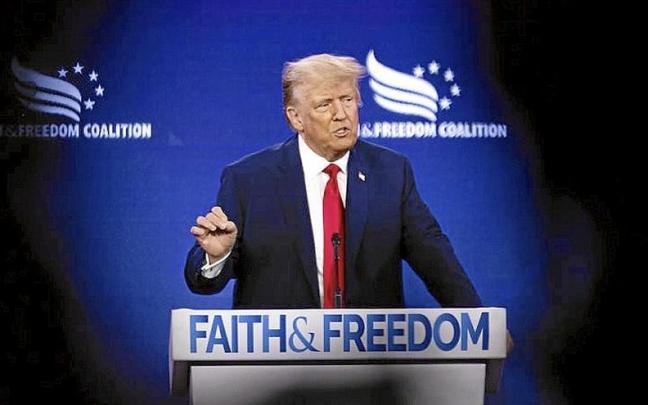 El expresidente de EEUU Donald Trump en un mitin. | FOTO: E. P. El expresidente de EEUU Donald Trump en un mitin. | FOTO: E. P.