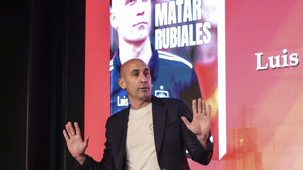 Luis Rubiales, durante la presentación.