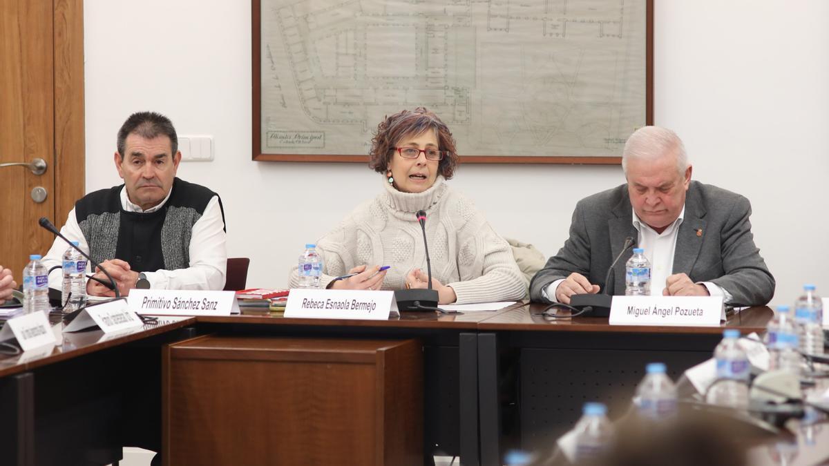 La consejera Esnaola, junto a Sánchez y Pozueta.