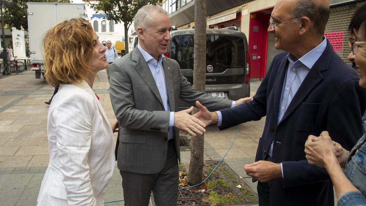 Urkullu, en un acto de campaña este lunes en Gasteiz.