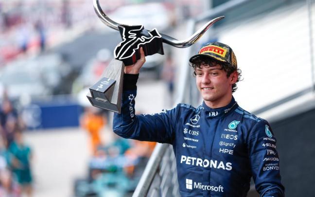 Kimi Antonelli, tras ganar en Austin.