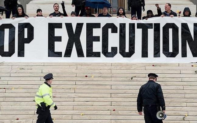 Protesta contra la pena de muerte. / EP Protesta contra la pena de muerte.