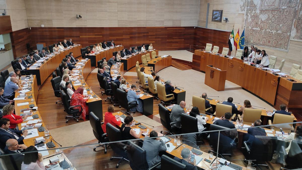 Sesión de la Asamblea de Extremadura.