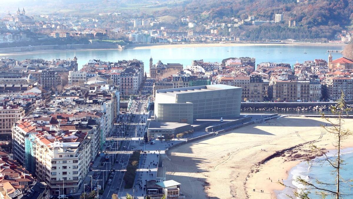 Imagen de Donostia tomada desde el monte Ulia