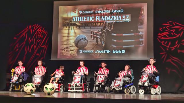 Peio, Unai, Iker, Ronan, Diego, Xabi e Iván., impulsores de esta aventura deportiva. Foto: Haszten