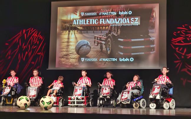 Peio, Unai, Iker, Ronan, Diego, Xabi e Iván., impulsores de esta aventura deportiva. Foto: Haszten