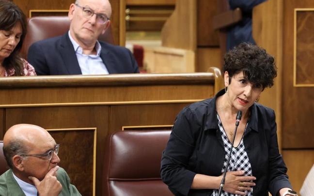 Maribel Vaquero interviene durante una sesión de control en el Congreso.