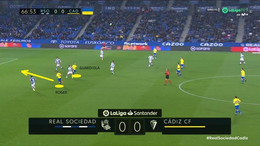 Y el hecho de jugar con dos puntas natos (Roger-Guardiola) hizo que los andaluces no dependieran tanto de acumular posesión y pudieran practicar también un juego más directo, con balones largos, peinadas y carreras a la caída. Se abrió el partido más de lo deseable para la Real, que pudo ganar pero también pudo perder. Precipitación, malas decisiones, prisas excesivas... Son síntomas que, mirando al medio-largo plazo en esta Liga, pueden resultar más preocupantes que el lógico bache de toda temporada.