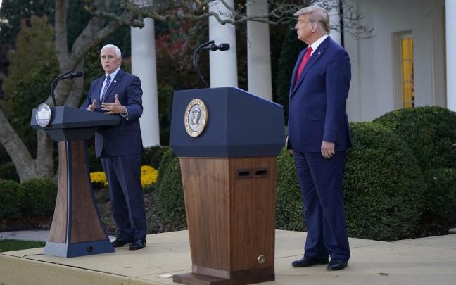 El exvicepresidente estadounidense, Mike Pence, y Donald Trump en una foto de archivo.