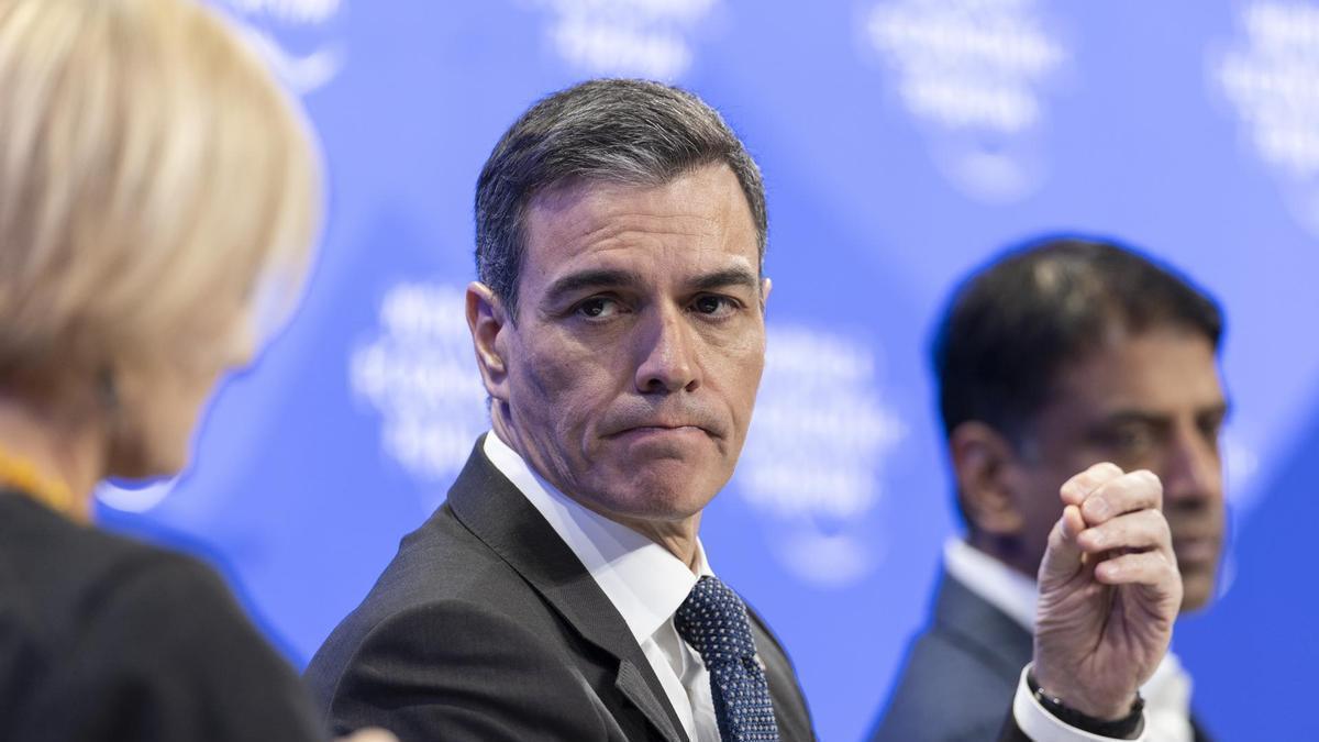 Pedro Sánchez en el Foro Davos.