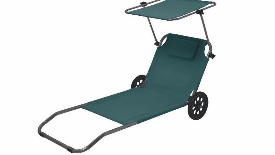 La tumbona de playa y carrito de transporte Crivit de Lidl