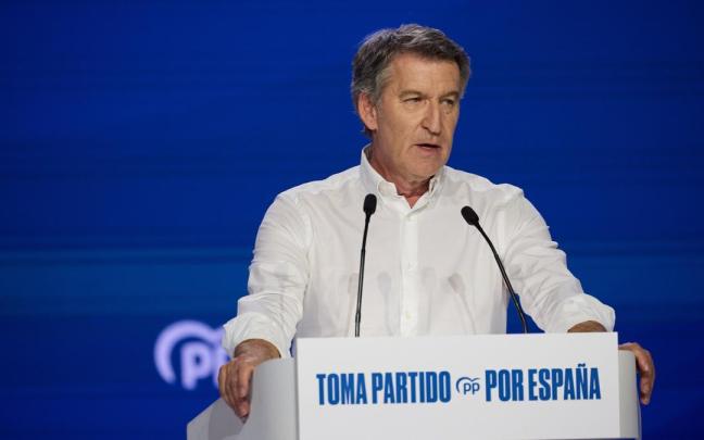 El líder del PP, Alberto Núñez Feijoó, durante el XXI Congreso nacional extraordinario del Partido Popular / EP El líder del PP, Alberto Núñez Feijoó, durante el XXI Congreso nacional extraordinario del Partido Popular