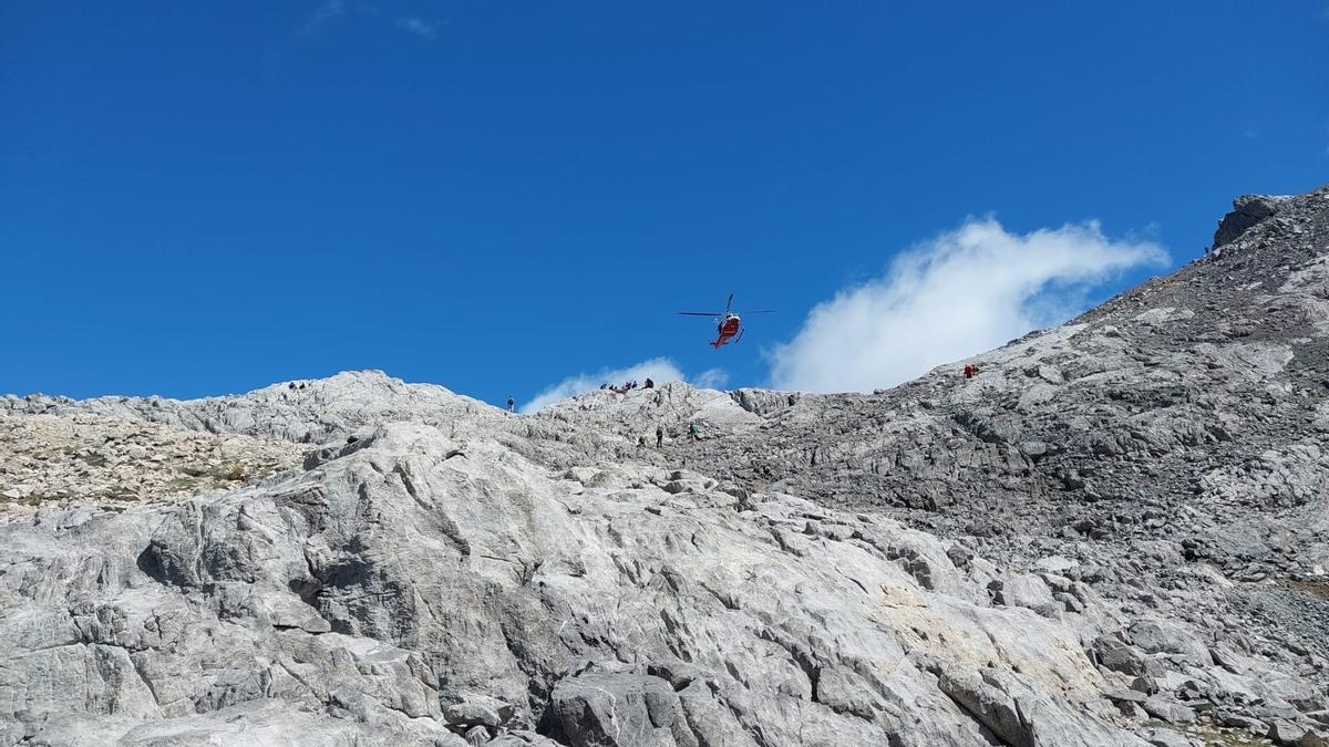 Imagen de archivo de un rescate en los Picos de Europa.