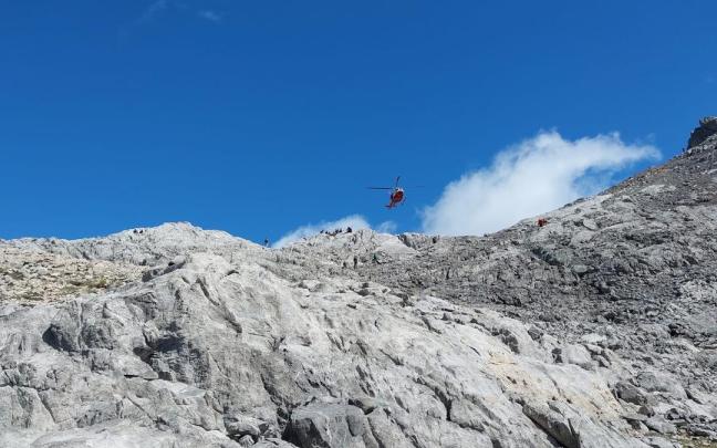 Imagen de archivo de un rescate en los Picos de Europa.