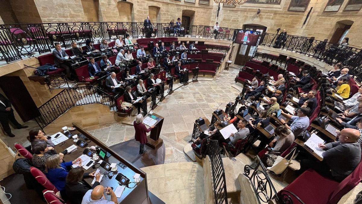 Pleno de las Juntas Generales de Bizkaia reunido en la Gernika.