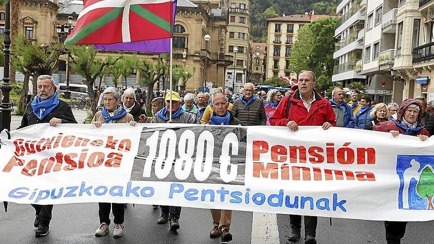 Pensionistas en una manifestación