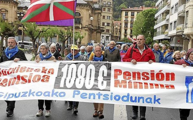 Pensionistas en una manifestación