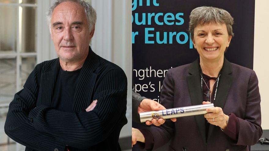 El chef Ferran Adrià y la física Caterina Biscari.