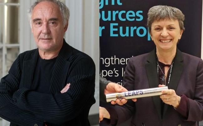El chef Ferran Adrià y la física Caterina Biscari.