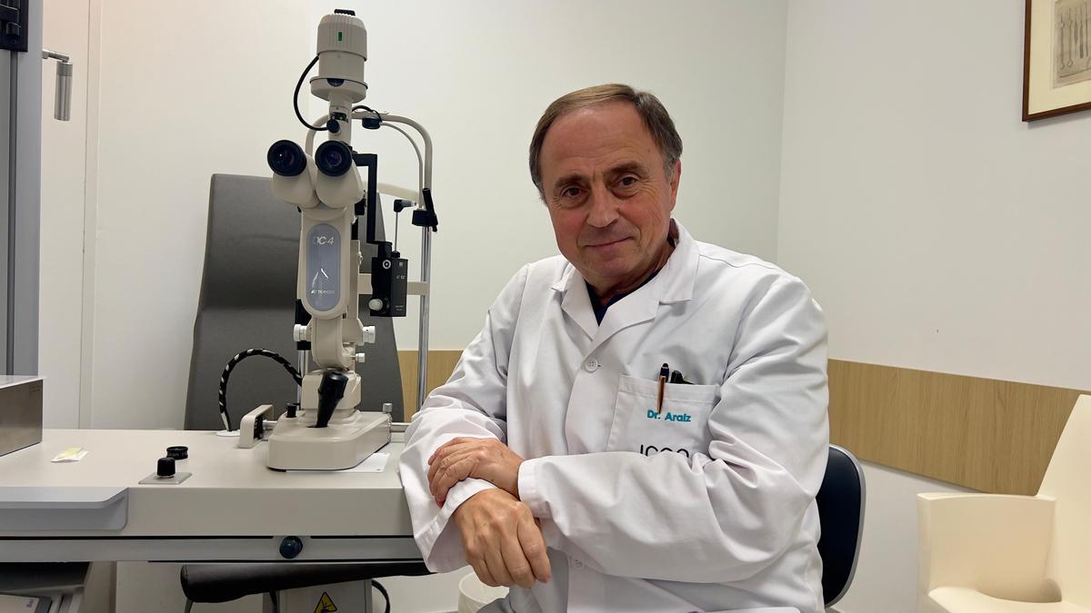 El doctor Javier Araiz Iribarren, del Instituto Clínico Quirúrgico de Oftalmología (ICQO)