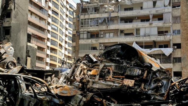 Consecuencias de un ataque israelí sobre Beirut.
