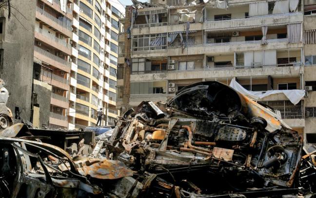 Consecuencias de un ataque israelí sobre Beirut.