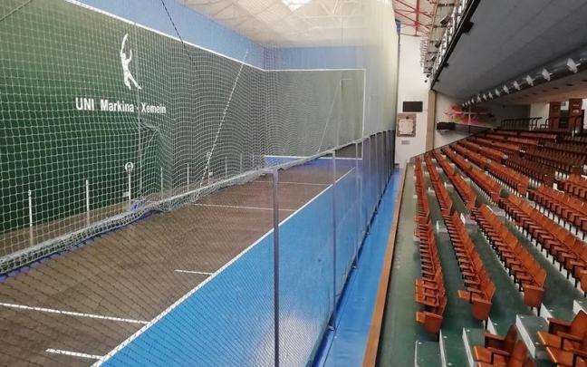 El frontón de Markina-Xemein, donde se celebrará el homenaje a los pelotaris de cesta punta el 8 de septiembre.