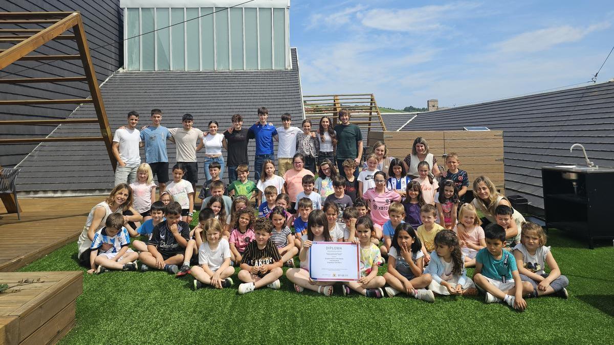 Foto grupal en el espacio Ekolaborategia de Zumaiena.