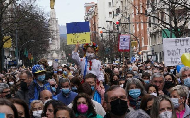 Movilización contra la guerra en Ucrania.