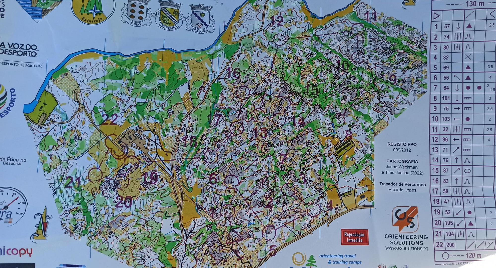 Un mapa para guiarse en la prueba de orientación.