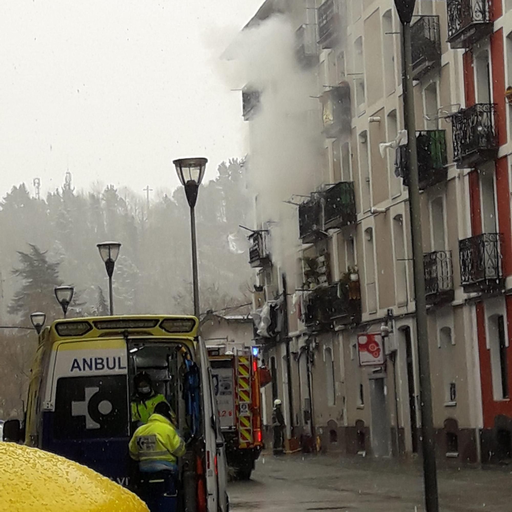 Incendio en la calle Arana de Beasain