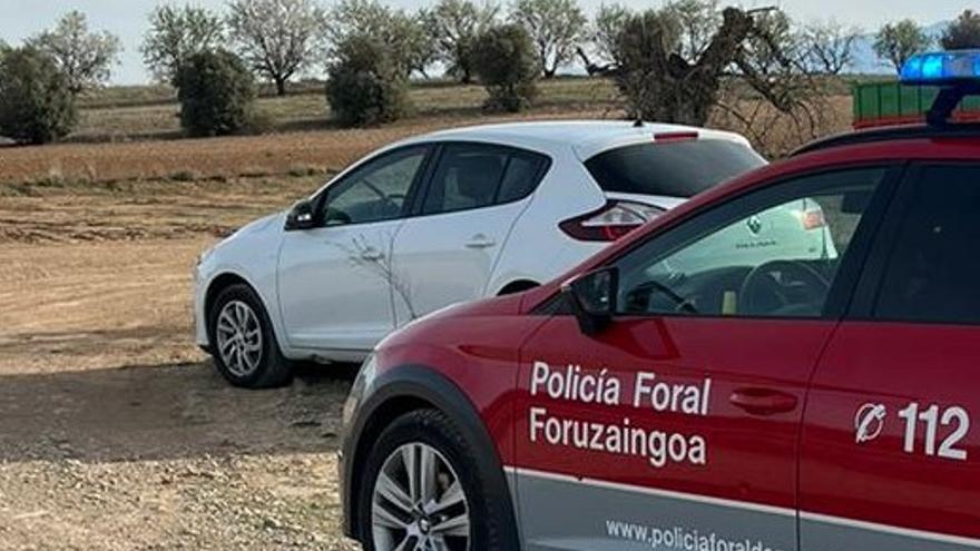 La Policía Foral intercepta al conductor en Cadreita.