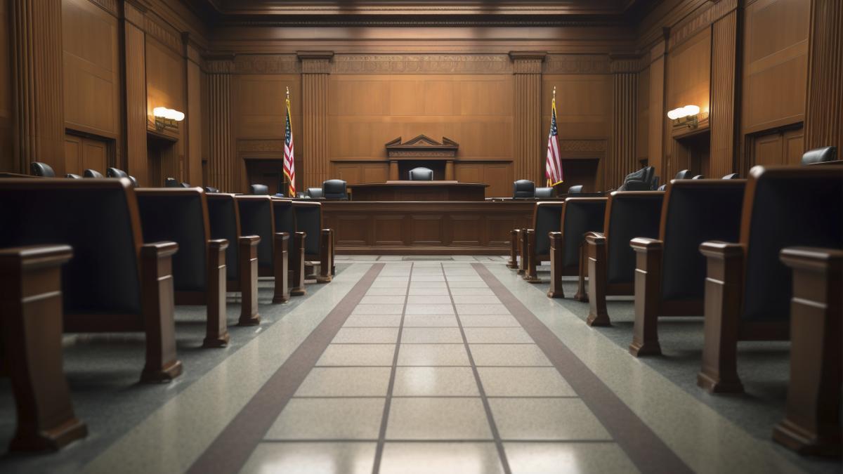 Una sala de un tribunal estadounidense.