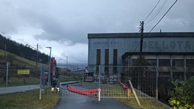 El lugar en el que se ha cortado el bidegorri.