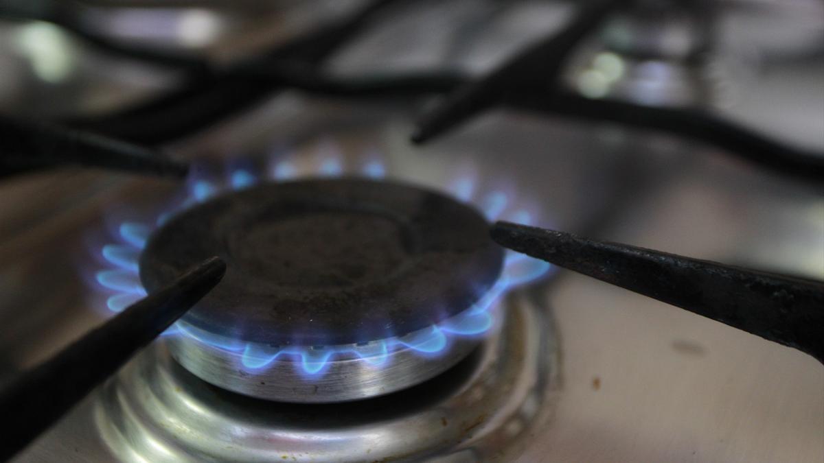 Foto de archivo de una cocina de gas.