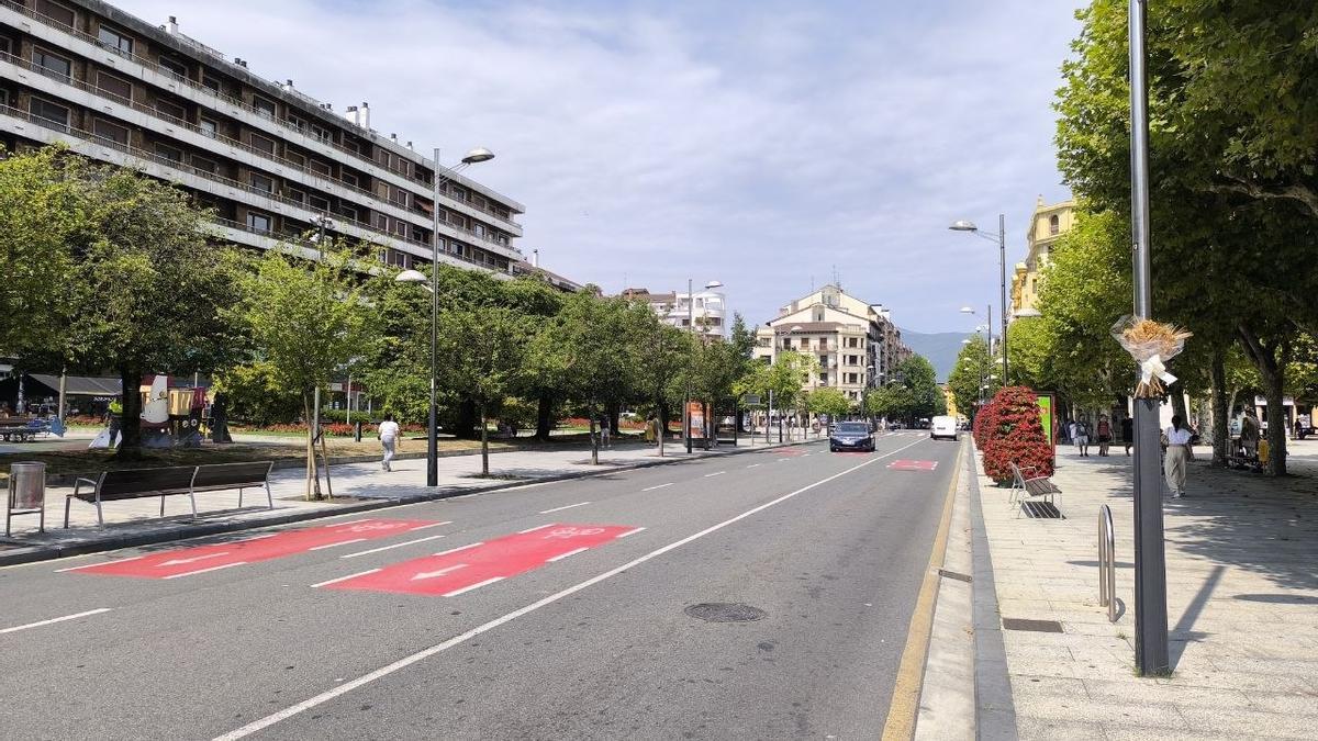 Imagen del Paseo Colón de Irun, donde estará implantada la ZBE