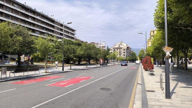 Imagen del Paseo Colón de Irun, donde estará implantada la ZBE