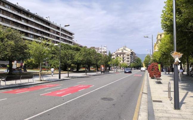 Imagen del Paseo Colón de Irun, donde estará implantada la ZBE